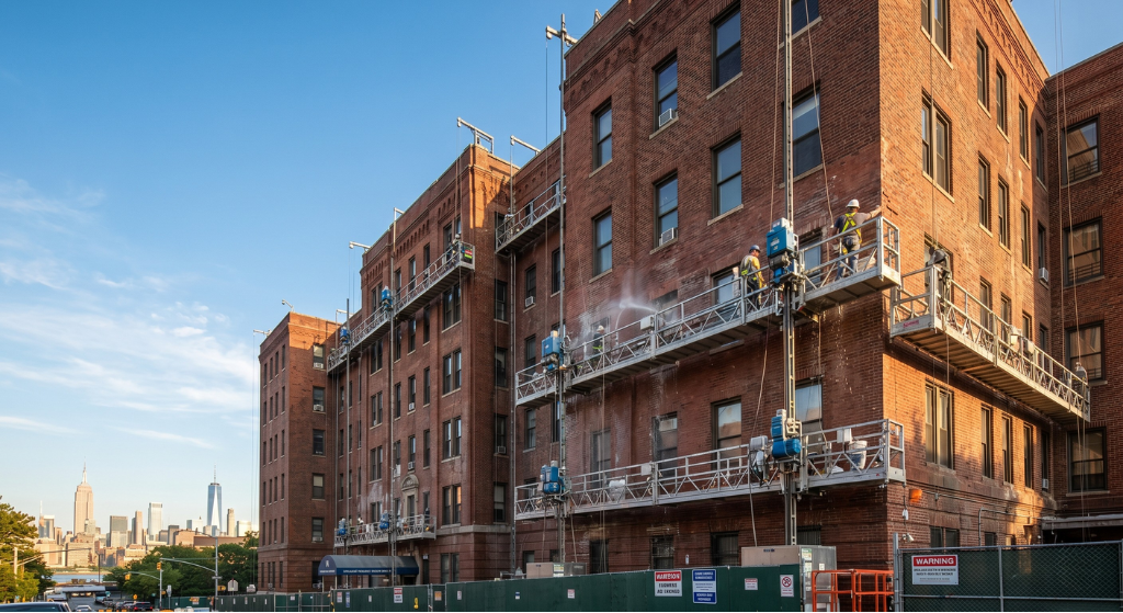 VA Hospital Brick Façade Cleaning & Repairs — photo 1